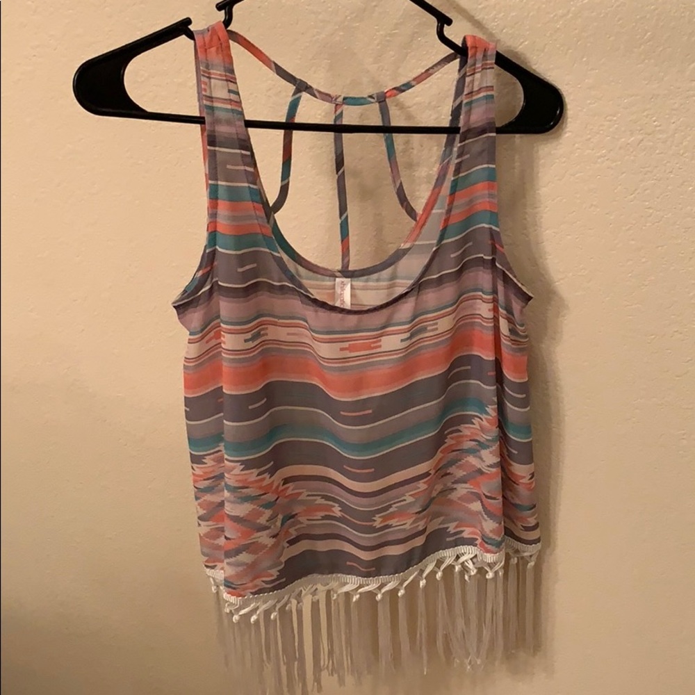Xhilaration Aztec Stripe Top